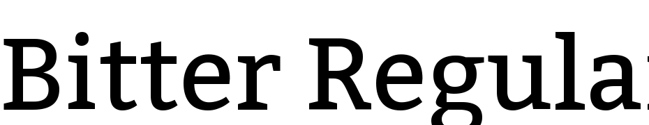 Bitter Regular Font Download Free